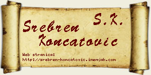 Srebren Končatović vizit kartica